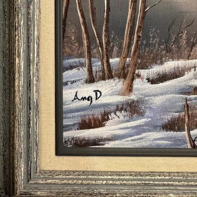 2 SIGNED OIL ON CANVAS PAINTINGS