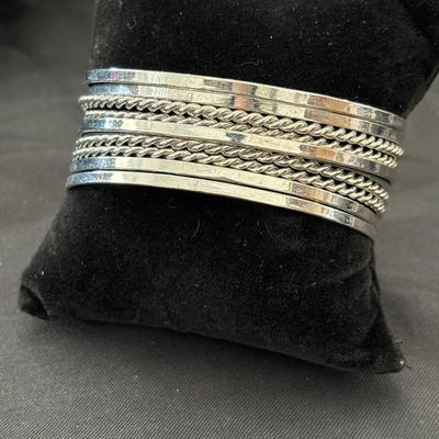 Silver tone cuff bracelet