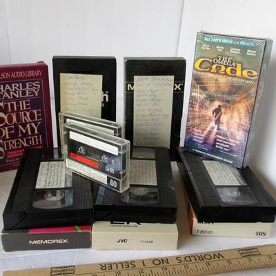 Lot of Spiritual/Religious VHS and Casette Tapes