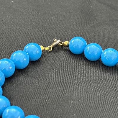 Turquoise Beads tone With Gold Colour Divider Beads