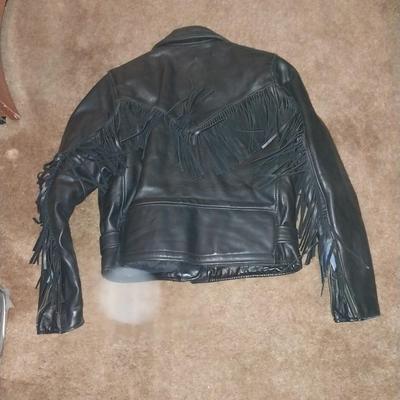 VERY NICE LADIES FRINGED LEATHER JACKET