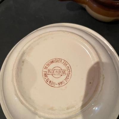 STONEWARE FRENCH ONION SOUP BOWLS PLUS CEREAL BOWLS