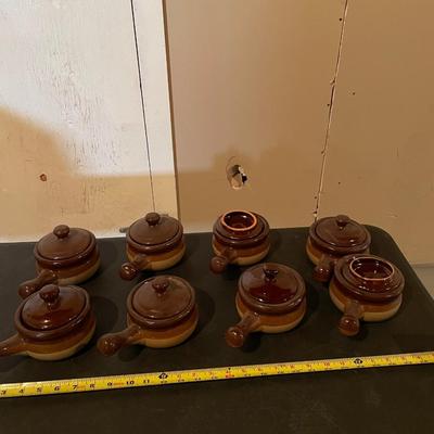 STONEWARE FRENCH ONION SOUP BOWLS PLUS CEREAL BOWLS