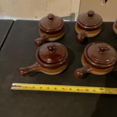 STONEWARE FRENCH ONION SOUP BOWLS PLUS CEREAL BOWLS
