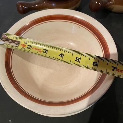STONEWARE FRENCH ONION SOUP BOWLS PLUS CEREAL BOWLS