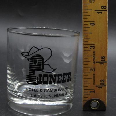 Retro Barware Liquor Glassware Pioneer Hotel & Gambling Hall Laughlin Nevada Souvenir