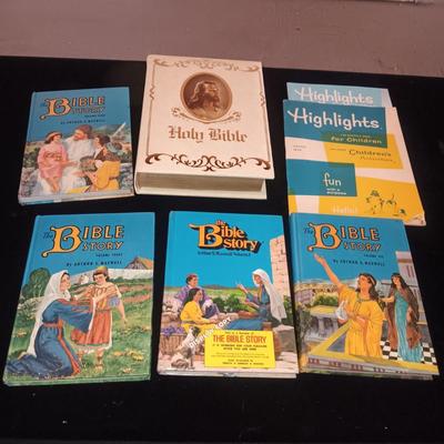 HOLY BIBLE, THE BIBLE STORY, FREESTANDING CROSS AND MORE