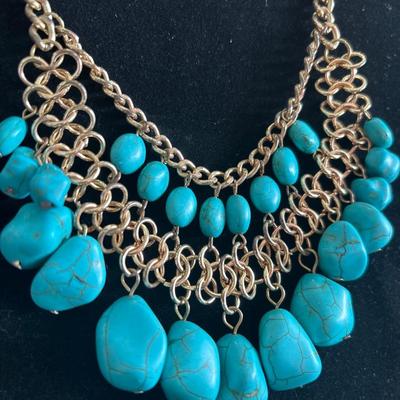 Go town, turquoise like rocks, fashion necklace