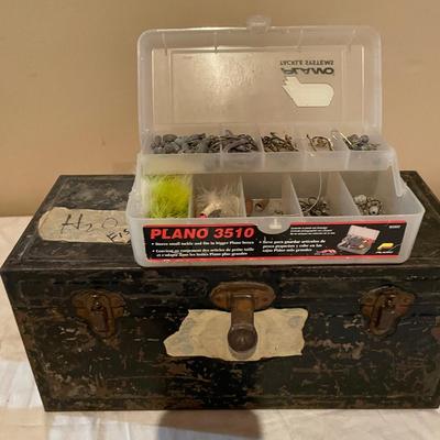 TACKLE BOX WITH LURES AND PLANO ORGANIZERS