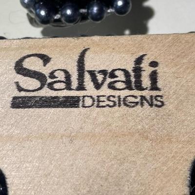 Salvati Designs "G" Repurposed Fashion Jewelry Etc Hanging Wall Decor 10" Tall x 5.5" Wide as Pictured.