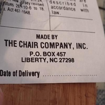 'The Chair Company' Wood Framed Glider Chair with Upholstered Cushions