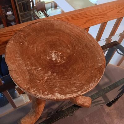 VERY OLD WOODEN STOOL FROM ANOTHER COUNTRY