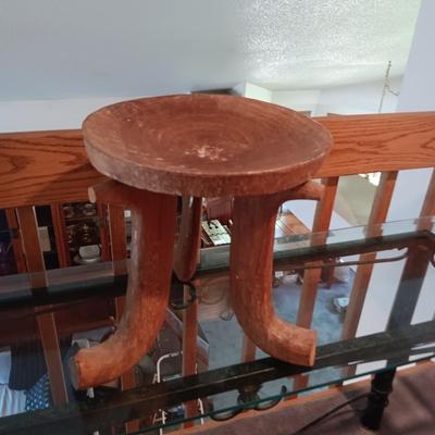 VERY OLD WOODEN STOOL FROM ANOTHER COUNTRY