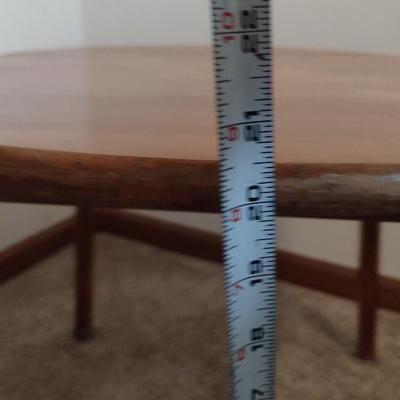 Solid Wood Round Side Table- Approx 24 1/2" in Diameter, 20 1/2" Tall
