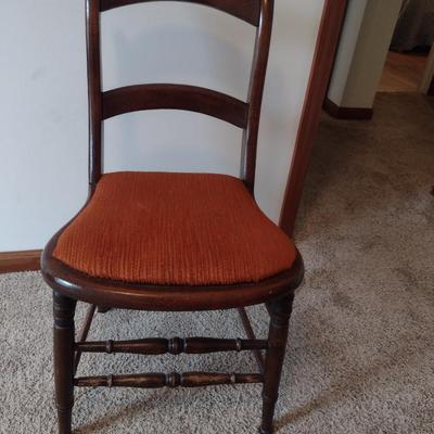 Wood Framed Chair with Upholstered Seat