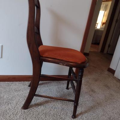 Wood Framed Chair with Upholstered Seat