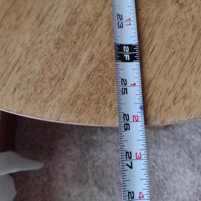 Solid Wood End/Side Table with Storage- Approx 26" in Diameter, 20 1/2" Tall