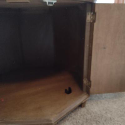 Solid Wood End/Side Table with Storage- Approx 26" in Diameter, 20 1/2" Tall