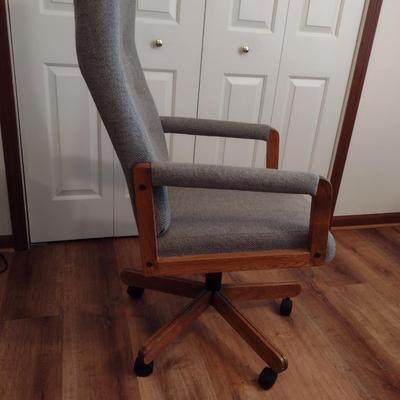 Rolling Office Chair with Upholstered Seat and Back