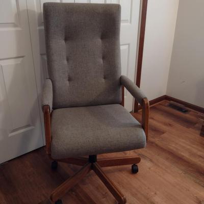 Rolling Office Chair with Upholstered Seat and Back
