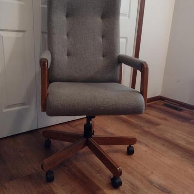 Rolling Office Chair with Upholstered Seat and Back
