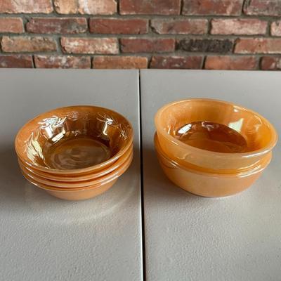 Assorted Vintage Peach Bowls