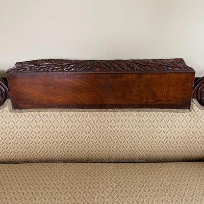 Vintage Classical Carved Mahogany Claw Sofa