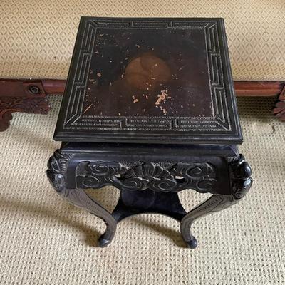 Japanese Carved Wood Dragon Table
