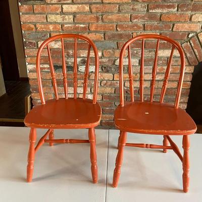 Pair of Bow Back Child's Windsor Chairs