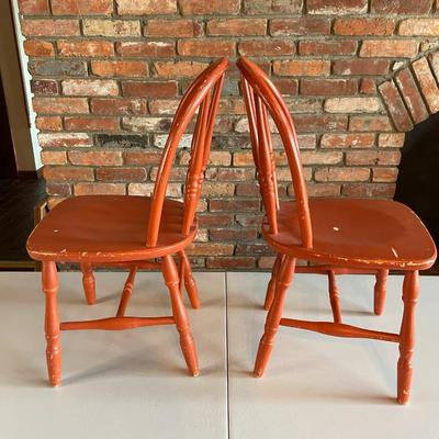 Pair of Bow Back Child's Windsor Chairs