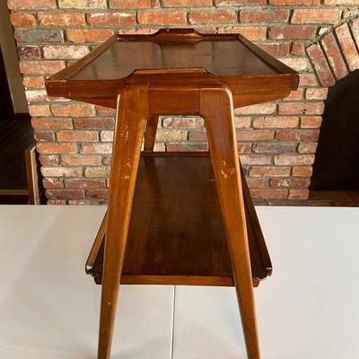 Vintage Serving Table with Detachable Tray