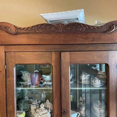 Antique Oak China Cabinet