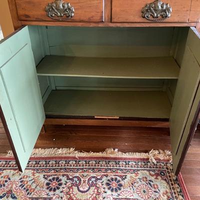 Antique Oak China Cabinet