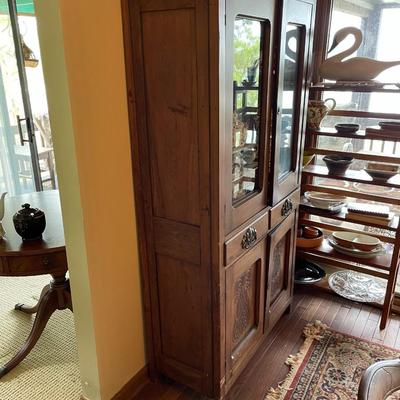 Antique Oak China Cabinet