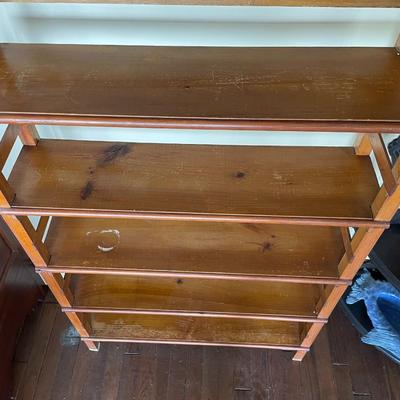 Vintage Wooden 6 Tier Bookshelf