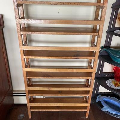 Vintage Wooden 6 Tier Bookshelf