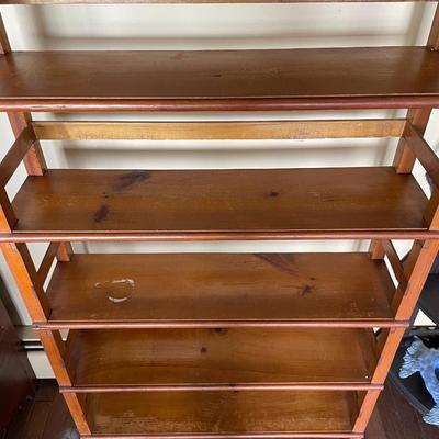 Vintage Wooden 6 Tier Bookshelf