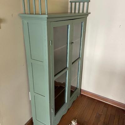 Antique Painted Display Cabinet
