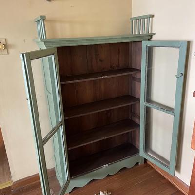 Antique Painted Display Cabinet