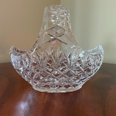 Large Crystal Cut Flower Basket