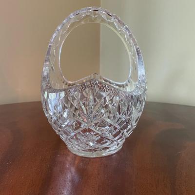 Large Crystal Cut Flower Basket
