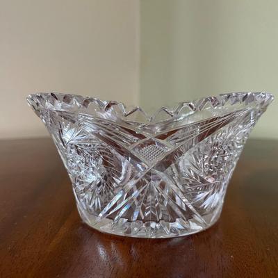 Antique American Brilliant Cut Candy Nut Dish