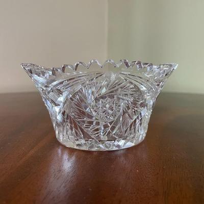 Antique American Brilliant Cut Candy Nut Dish