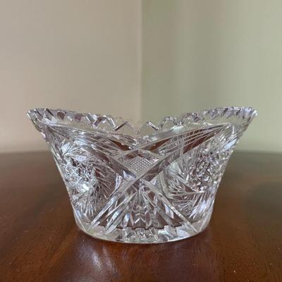 Antique American Brilliant Cut Candy Nut Dish