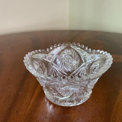 Antique American Brilliant Cut Candy Nut Dish