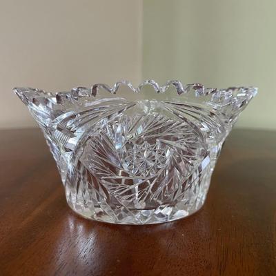 Antique American Brilliant Cut Candy Nut Dish