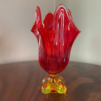 Vintage Viking Glass Vase