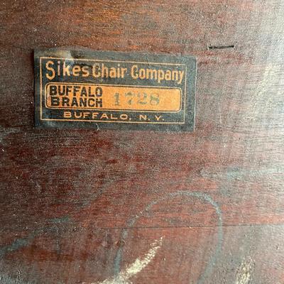 SIKES of Buffalo NY Antique Oak Rocking Chair