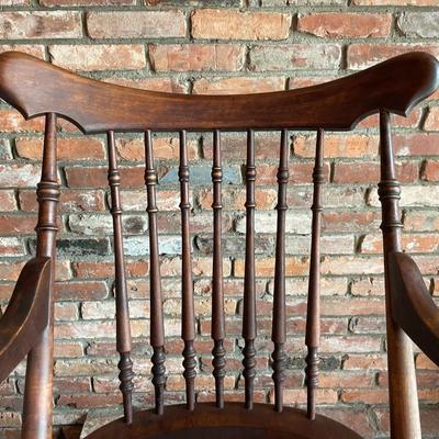 SIKES of Buffalo NY Antique Oak Rocking Chair