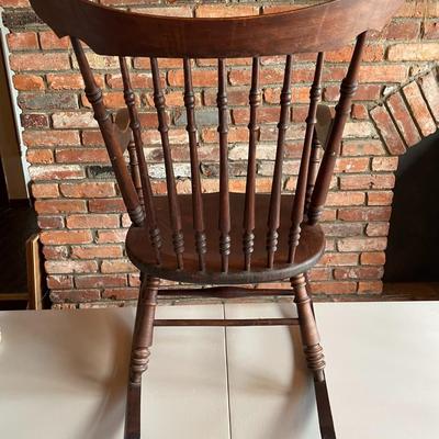 SIKES of Buffalo NY Antique Oak Rocking Chair